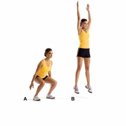 تمرین-برای-تقویت-عضلات-پا-در-خانه-اسکوات-در-هوا-یا-اسکوات-با-پرش